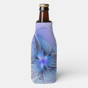 Rafraichisseur De Bouteilles Art fractal moderne abstrait bleu lavande