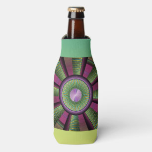 Rafraichisseur De Bouteilles Art Fractal Moderne Rond Et Coloré