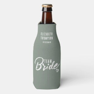 Rafraichisseur De Bouteilles Bachelorette Personnalisée Soirée noire Bière vert