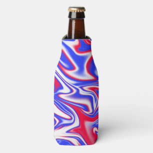 Rafraichisseur De Bouteilles Balle patriotique : Marbre blanc rouge et bleu,