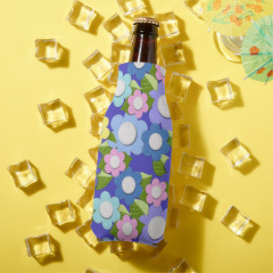 Rafraichisseur De Bouteilles Bleu rose et violet Fleur style Felt si mignonne