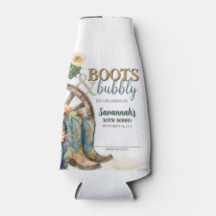 Rafraichisseur De Bouteilles Boots et Bubbly Rodeo Cowgirl Occidentale Annivers