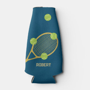 Rafraichisseur De Bouteilles Boule de tennis bleu moderne personnalisée