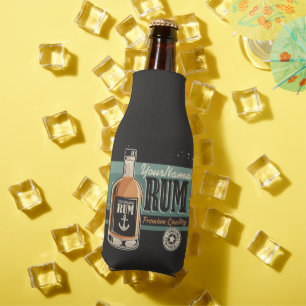 Rafraichisseur De Bouteilles Bouteille de rhum personnalisée pour marin Enseign