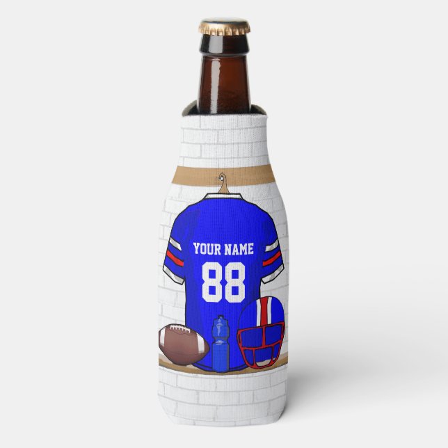 Rafraichisseur De Bouteilles Bouteille personnalisée Blue White Red Football Je (Bottle Devant)
