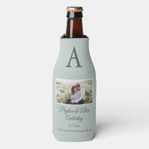 Rafraichisseur De Bouteilles Bouteille rafraîchissante de mariage vert sauge av