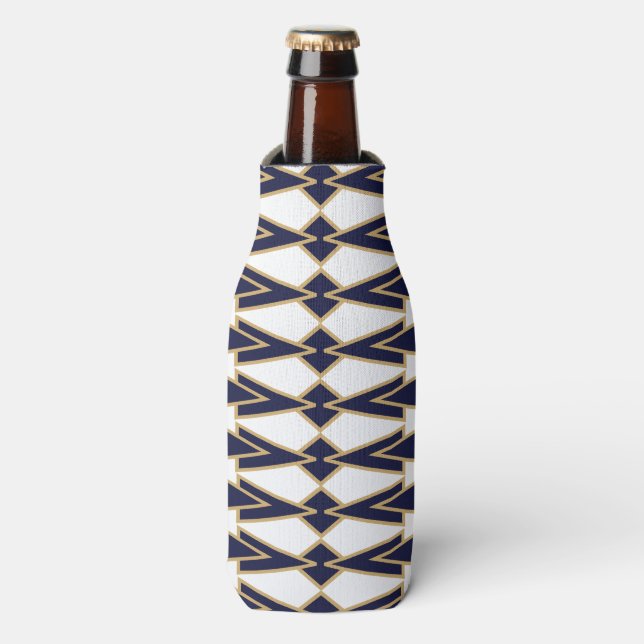 Rafraichisseur De Bouteilles Bowties bleues et dorées (Bottle Devant)