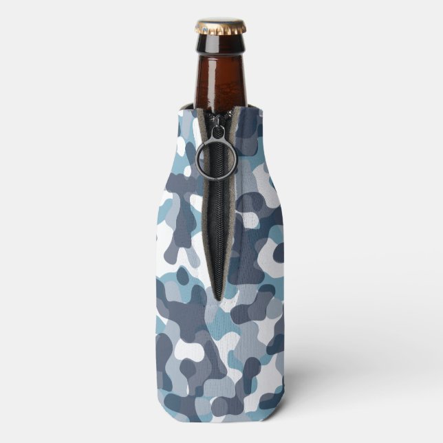 Rafraichisseur De Bouteilles Camo camouflage motif dans les tons bleus (Bouteille Dos)