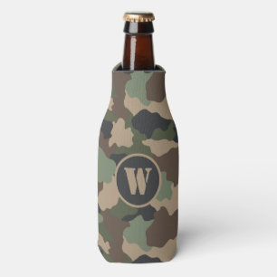 Rafraichisseur De Bouteilles Camouflage Woodland Camo Khaki Tan Black Monogramm