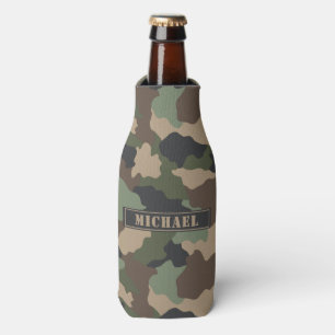 Rafraichisseur De Bouteilles Camouflage Woodland Camo Khaki Tan Black Monogramm