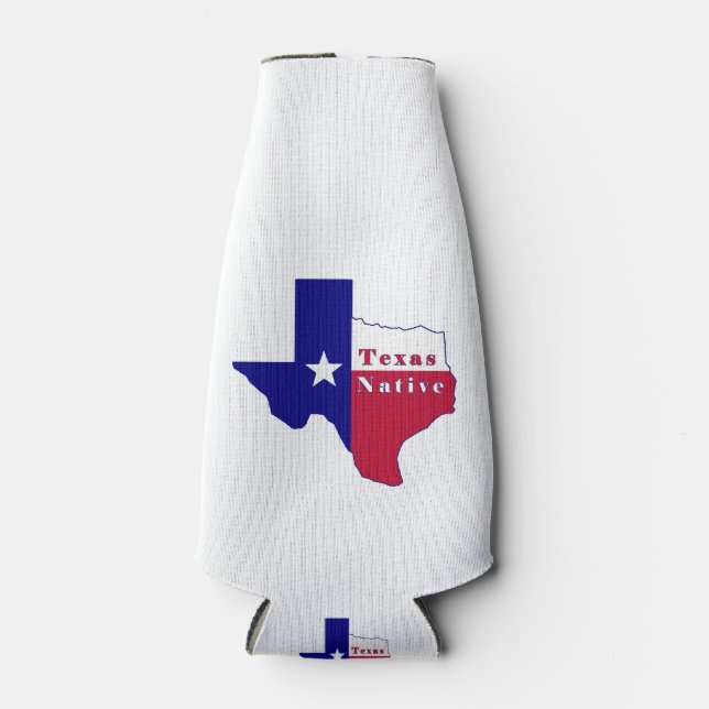 Rafraichisseur De Bouteilles Carte des drapeaux autochtones du Texas (Devant)