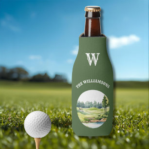 Rafraichisseur De Bouteilles Chariot de parcours de golf à l'aquarelle tendance