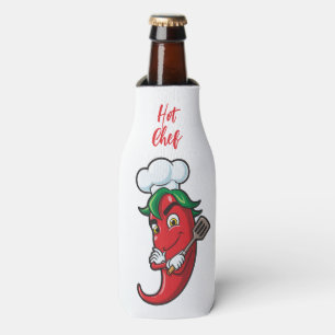Rafraichisseur De Bouteilles Chef de poivron hot texte personnalisé