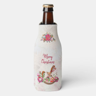 Rafraichisseur De Bouteilles Cheval rocheux victorien et Poinsettia Noël