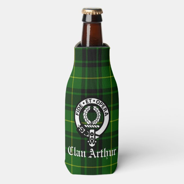 Rafraichisseur De Bouteilles Clan Arthur / MacArthur Crest & Tartan (Bottle Devant)