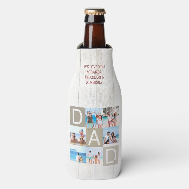Rafraichisseur De Bouteilles Collage photo papa rustique peut refroidir (Bottle Devant)