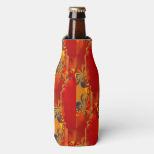 Rafraichisseur De Bouteilles Conception graphique sans couture - orange rouge I
