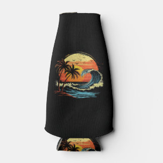 Rafraichisseur De Bouteilles Coucher de soleil Rétro Tropical Vintage Plage Pal