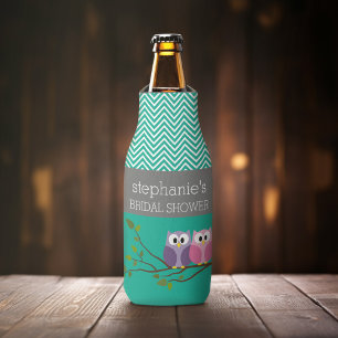 Rafraichisseur De Bouteilles Couple d'hibou sur la Fête des mariées des branche