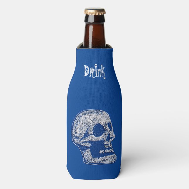 Rafraichisseur De Bouteilles Crâne - Boisson blanc/bleu (Bottle Devant)