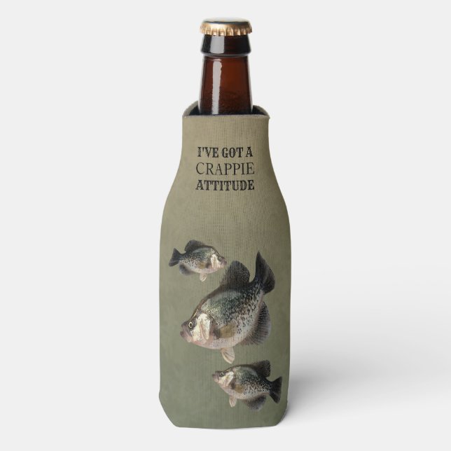 Rafraichisseur De Bouteilles Crappie Attitude Amusante Pêche (Bottle Devant)