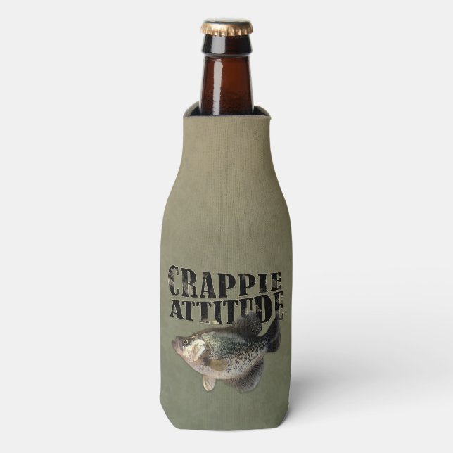 Rafraichisseur De Bouteilles Crappie Attitude Amusante Pêche (Bottle Devant)