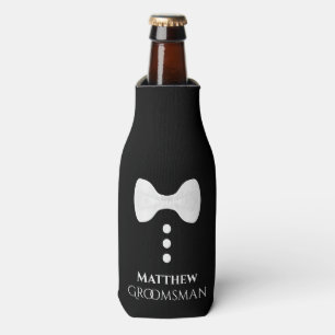 Rafraichisseur De Bouteilles Cravate blanche amusante Groomsman Mariage Glacièr
