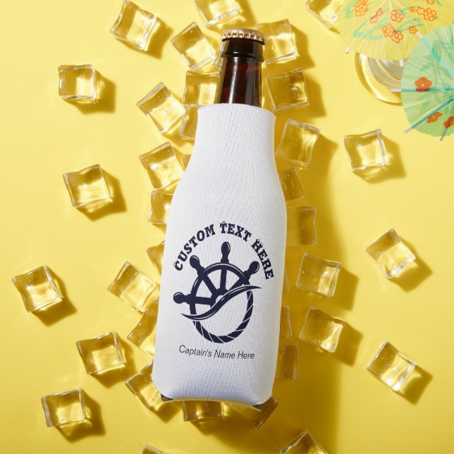 Rafraichisseur De Bouteilles Custom Captain Boat Nautical Gift (Été in situ)