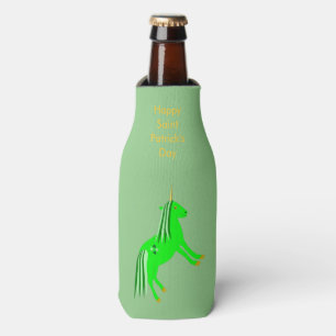 Rafraichisseur De Bouteilles Cute Irlandais Green et or Unicorn Custom
