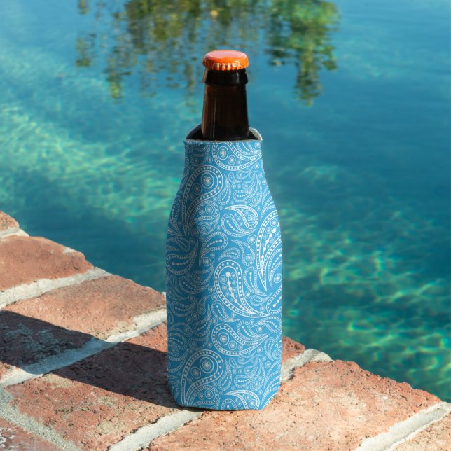 Rafraichisseur De Bouteilles Cyan paisley motif (Piscine in situ)