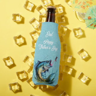 Rafraichisseur De Bouteilles Dad Happy Father's Day Blue Big Fish Strike