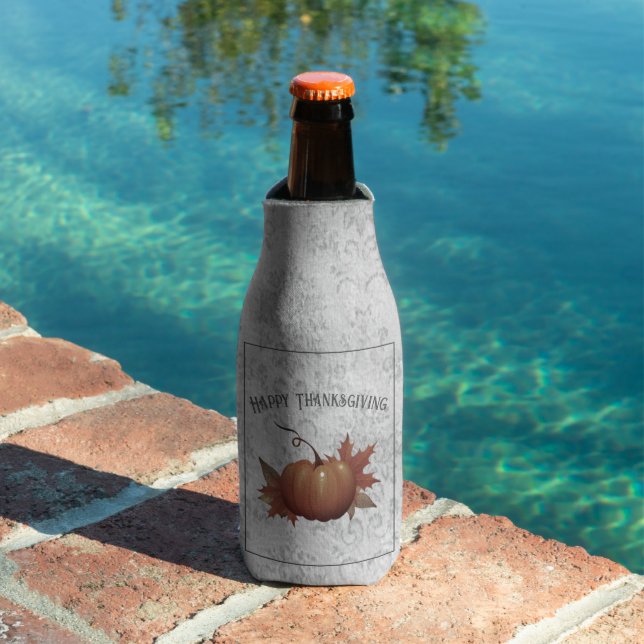 Rafraichisseur De Bouteilles Damask, Citrouille de Thanksgiving | Gris (Piscine in situ)
