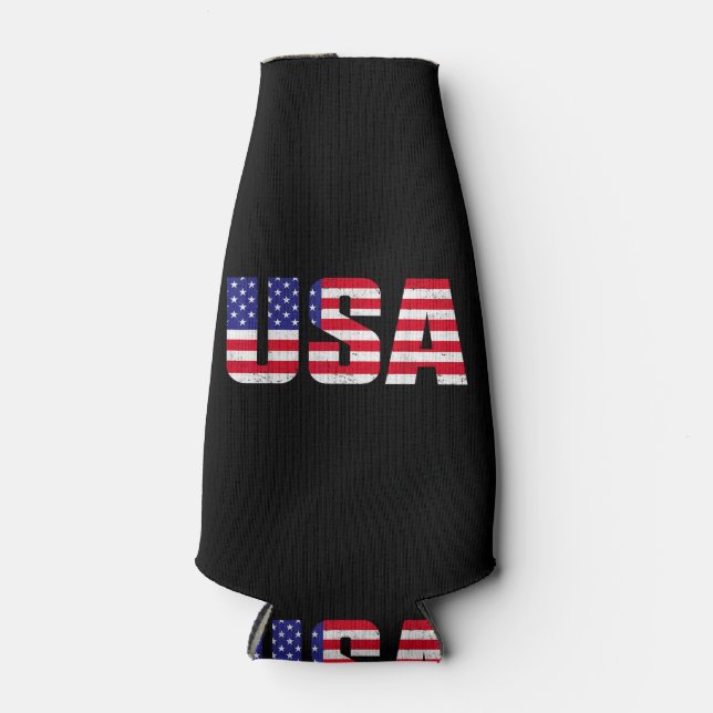 Rafraichisseur De Bouteilles Drapeau Américain Patriotique Pour Hommes Femmes E (Devant)