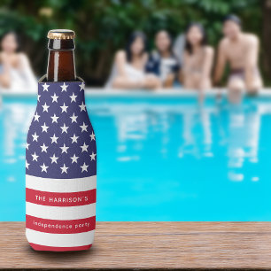 Rafraichisseur De Bouteilles Drapeau USA Rouge Blanc Bleu Patriotique Personnal