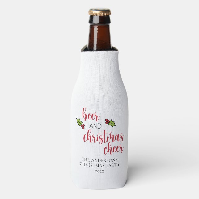 Rafraichisseur De Bouteilles Drôle bière personnalisée et fête de Noël (Bottle Devant)
