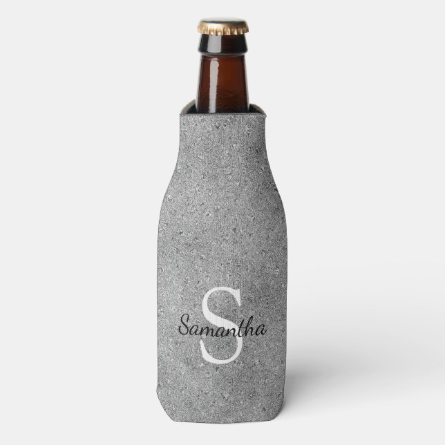Rafraichisseur De Bouteilles Élégant Monogramme à étincelle à Parties scintilla (Bottle Devant)