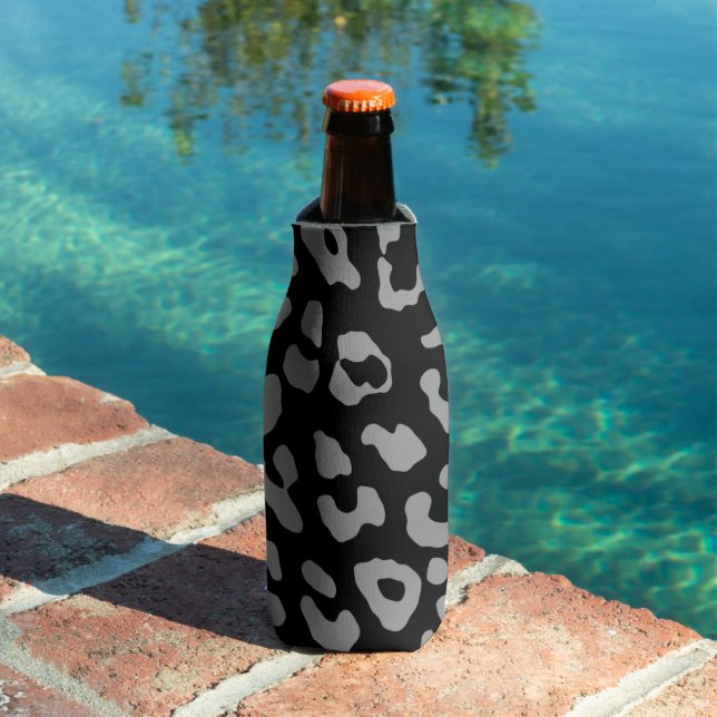 Rafraichisseur De Bouteilles Empreinte de léopard noir gris (Piscine in situ)