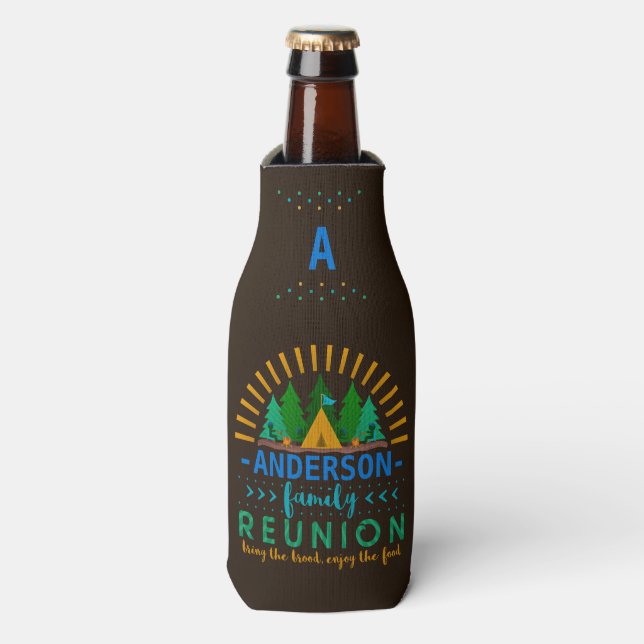 Rafraichisseur De Bouteilles Famille Réunion Drôle Camping Voyage | Ajouter un  (Bottle Devant)