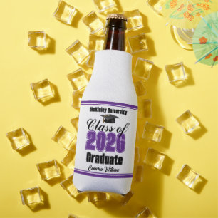 Rafraichisseur De Bouteilles Fête de remise des diplômes personnalisée violette