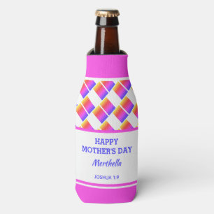 Rafraichisseur De Bouteilles Fête des mères géométriques roses personnalisées C