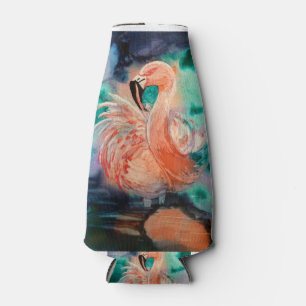 Rafraichisseur De Bouteilles Flamant rose pelucheux