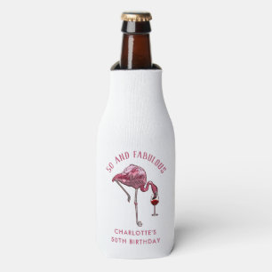 Rafraichisseur De Bouteilles Flamant rose personnalisé 50e anniversaire Novelty