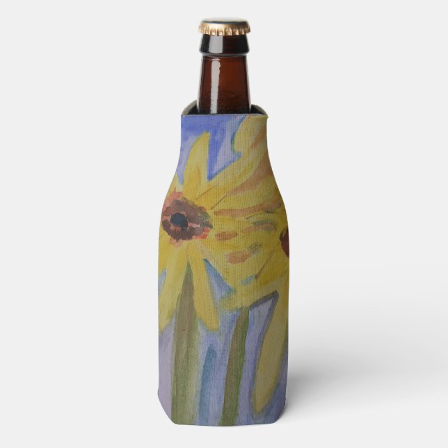 Rafraichisseur De Bouteilles Fleurs de soleil jaunes d'été (Bottle Devant)