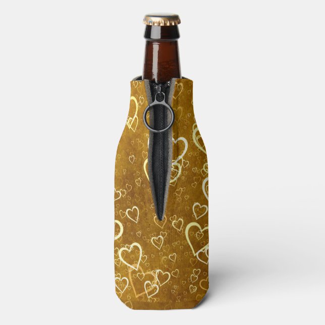 Rafraichisseur De Bouteilles Forme de coeur d'amour doré (Bouteille Dos)