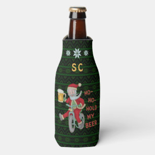 Rafraichisseur De Bouteilles Funny Noël Père Noël Bière Humour Monogrammé
