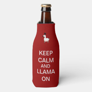 Rafraichisseur De Bouteilles Gardez le calme et le lama dessus