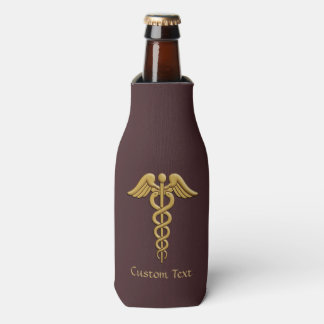 Rafraichisseur De Bouteilles Golden Double Snake Caduceus