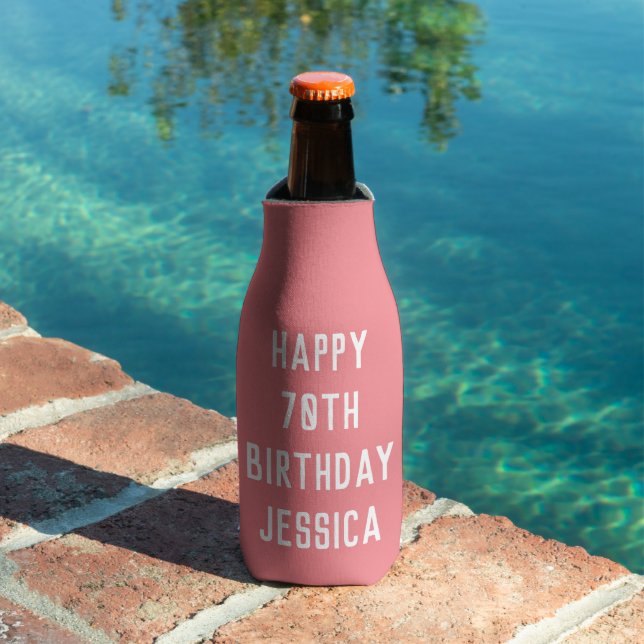 Rafraichisseur De Bouteilles Golfeur d'anniversaire 70e Elégant rose élégant ch (Piscine in situ)