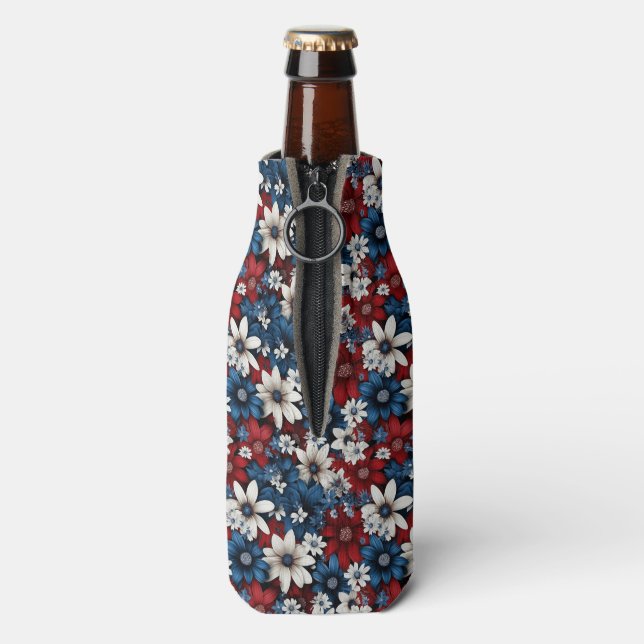 Rafraichisseur De Bouteilles Gras Patriotique Floral (Bouteille Dos)
