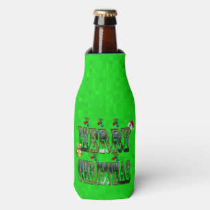 Rafraichisseur De Bouteilles Green Lawn Bowls Joyeux logo de Noël,